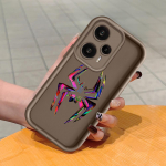 Pehme silikoonist ruudukujulise redeliga printimismustriga telefoni korpus, t&auml;iskaanega kaamera p&otilde;rutuskindel kaitse kummist &uuml;mbris Xiaomi Redmi jaoks Redmi A3 pruun