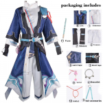 M&auml;ng Honkai: Star Rail Yanqing Cosplay Kost&uuml;&uuml;m Yan Qing Cosplay Keep V&auml;&auml;nik M&otilde;&otilde;gamees Kendo Vorm T&auml;iskasvanud Naised Mehed Kost&uuml;&uuml;m Hallowmas Karnevali Peoks 3xl