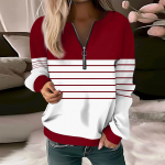 Naiste vabaaja pikkade varrukatega tavaline veerand t&otilde;mblukk, lilled, pullover, sviitrid vabaaja s&uuml;gisriided L sinine