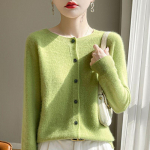 Kevadine ja s&uuml;gisene ka&scaron;miirist sviiter naiste O-kaelusega kardigan avara pikkade varrukatega kampsun 2XL