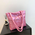 Yogodlns Kvaliteetne talvine suure mahutavusega kandik, mood, sulgedega polsterdatud k&auml;ekott Naiste kaenlaaluste kott Tepitud &uuml;hev&auml;rviline &otilde;lakott 36x6x29cm