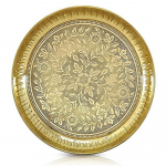 22,86 cm Messingist Pooja Taldrik Puja Thali Arti Thali Komplekt Traditsioonilise Disainiga Thali Puja Gharile Kodu Kontorisse Mandirisse Diwali Pulmade Tagastuskingi Ese