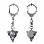 Rottweiler, Rott, Rottie - Silver-plated key ring with dog, handbag decoration, backpack pendant by Art-Dog brand
