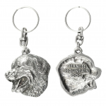 Bernese Mountain Dog, Berner Sennenhund - Silver-plated pendant with a dog in a decorative box, handbag decoration, backpack pendant by Art-Dog brand