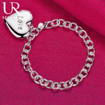 925 h&otilde;bedast nikerdatud s&uuml;damekujuline k&auml;ev&otilde;ru Moodsad pulmaehted 20CM