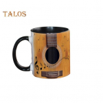 Muusikaline kohvikruus keraamiline uudne muusika nootide tass, suur 350 ml mahutavus kitarr, klaver, viiuli disain kuuma joogi kruus Muusikaline kingitus muusikas&otilde;brale koju A
