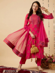 India Bollywoodi top-tuunika Kurta Pant Dupatta naiste disainer Kurti Salwari &uuml;likonnakleit M
