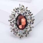 Korea luksuslik temperamendi tint sinine Treasure Big Crystal pross Isikup&auml;rastatud kampsun pandlaga &uuml;likond pin Corsage aksessuaarid