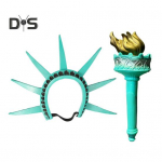 Cosplay peav&otilde;ru Vabadussammas krooni ja t&otilde;rviku komplekt Ameerika maam&auml;rk Lady Liberty kuju Cosplay aksessuaarid naistele Halloweeni kost&uuml;&uuml;mipidu