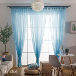 1 tk Lihtne kardina seina akna varjestus t&auml;isukse kardinad, l&auml;bipaistev t&uuml;ll elutuppa Wear rod 140x137cm