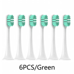 6 tk asendusharjapead XIAOMI MIJIA T300/T500/T700 Sonic elektriliste hammaste vaakumpaketi d&uuml;&uuml;side jaoks valge