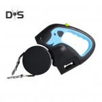 Sisset&otilde;mmatav koerarihm 2 koerale Nailonist veok&ouml;is LED-tuledega Ergonoomilise k&auml;epidemega kakakotihoidja v&auml;ikestele koertele 3M helesinine v&auml;rv