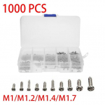 1000 tk minikruvikomplekt M1 M1,2 M1,4 M1,7 ristipeaga kruvid