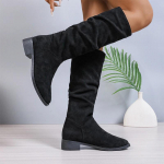 Naiste seemisnahast p&otilde;lvek&otilde;rgused Chelsea saapad keskmise kontsaga kingad 2024 talvemood uued jalatsid pumbad klassikaline trend Chaussures Femme 38 must