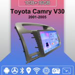 Autoraadio Android Auto Carplay Toyota Camry V30 2001-2005 jaoks Multimeediapleier Peaseade Stereo GPS-navigatsioon BT WIFI 1+16GB 1+16GB hall