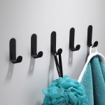 Riidenagi Konksud Must Seinakonks Naelteta V&otilde;tmete Mantli Koti K&uuml;bara Riiidepuu Alumiinium Hommikumantli Konksud Kodu Vannitoa jaoks