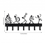 11,81-tolline metallist s&uuml;mfooniaorkestri v&otilde;tmehoidja &ndash; seinale kinnitatud konksud stiilseks v&otilde;tmete korrastamiseks ja kaunistamiseks M pronksi