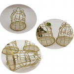 Mini Metal Gold Vintage Retro Bird Cage kommikarbid Baby Shower Favor kinkekarp kuld