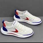 Mood Uued Meeste Kingad Suvi Hingav V&otilde;rk Sport ja Vaba Aeg Forrest Gump Jooksmine &Otilde;pilane Mitmek&uuml;lgsed V&auml;ikesed Valged Kingad Size 38- Female punane