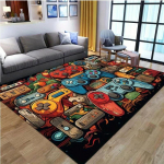 M&auml;ngupuldi mustriga vaip elutoa jaoks Vannitoa kaunistamiseks libisemiskindel m&auml;ngukontroller Suure ala vaip Magamistoa M&auml;ngutoa p&otilde;randamatt 40x60cm