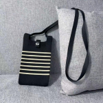 Mini &otilde;lakott vabaaja &uuml;hev&auml;rviline mobiiltelefonikott Tudengikott Kootud k&auml;ekott v&otilde;tmehoidja huulepulkade kott must