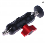 Alumiiniumisulamist klamber koos kahe kuulpeaga maagilise k&auml;e klambriga 1/4'' 3/8'' auk telefoni videokinnituse kaamera monitori LED valgusmikrofoni jaoks B