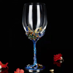 Creative Enamel Crystal Goblet Joogiklaasid Klaastopsid veiniklaasidele Veiniklaasi &scaron;ampanjatops Vintage Luksuslik Viskibaar 301-400ml