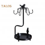 Tassihoidja 6 konksuga tassi ja alustassiga kuvatava alusega tassihoidik koos mahuka alusega kohvitasside jaoks Teetasside loominguline sisekujundus ja korraldaja must