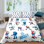 J&auml;&auml;hoki Tekikottide Komplekt Poistele Puck Kuninglik Suurus Spordim&auml;ngude Teemaline Voodipesu Komplekt Lastele Noortele T&auml;iskasvanutele Meestele Talvise Mat&scaron;i Tekikate 140x200cm 3pcs