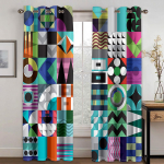 V&auml;rvilised Abstraktsed Lihtsus Luksuslikud akende kardinad laste magamistoas Elutoas Hooldused K&ouml;&ouml;gisisustus kardinad Rulood W50 X H130(CM)X2&Hook