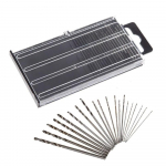 20 tk/komplekt 0,3-1,6 mm minikiire terasest keerdpuurite komplekt Mikro HSS puuritera komplekt koos korpusega one-size h&otilde;be