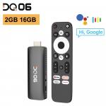 DQ06 ATV miniteleripulk Android 12 K&otilde;ik v&otilde;itja H618 neljatuumaline tugi 8K video 4K@60fps Wifi6 BT5.0 koos BT Voice Remote nutiteleri kastiga 2G16G must