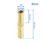 Messingist sirge vooliku toruliitmik, v&otilde;rdne vardaga 4 mm 5 mm 6 mm 8 mm 10 mm 12 mm 16 mm 19 mm 25 mm gaasi vasest okastriga &uuml;henduspistiku adapter