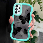 V&auml;rvitud mustriga Big Wave Edge pehmest silikoonmaterjalist Macaron telefoni&uuml;mbris, p&otilde;rutuskindel kaitsev kummist korpus Samsung Xiaomi Poco Redmi jaoks Samsung M11 sinine