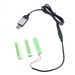 USB kuni 4,5 V AA LR6 aku eemaldajad Aku toiteadapter LED-valgustite lauakellade jaoks Juhtmeta elektroonika