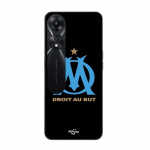 Coque pour Oppo A78 5G logo om olympique de marseille Noire Fond Maniacase