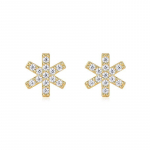 Niche Design 925 H&otilde;bedast K&otilde;rvar&otilde;ngad Kaetud 18K Kullaga Kuldne Temperament Mood Moissaniidi K&otilde;rvar&otilde;ngad