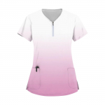 Naiste lukuga kaelarihm Moodne vabaaja gradientprintidega topid Dry-nurse top L
