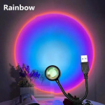Usb Zonsondergang Licht Mobiele Telefon Zelffotografie Licht Led Regenboog Neon Nachtlampje Projektor Foto Muur Sfeer Lic