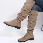 S&uuml;gis- ja talvemood Uued seksikad &uuml;hev&auml;rvilised soojad &uuml;mara ninaga paksu tallaga madala kontsaga mugavad naiste saapad Mustad Botas Mujer 35 khaki