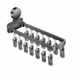 Drying Rack Laundry Hanger with 14 Clips Sturdy Easy to Clean Wall Mounted Clip