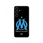 Coque Samsung Galaxy S25 Plus logo om olympique de marseille Noire Fond Maniacase