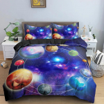Galaktika ruumi voodipesukomplekt 3D universumi tekikate ps&uuml;hhedeelne tekikate lukuga kuninganna topelt tekikomplektid laste kingitused 70x133cm 2pcs
