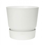ELHO Pot de fleurs rond Greenville 40 - Ext&eacute;rieur - &Oslash; 39 x H 36,8 cm - Blanc