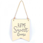 Suspension fanion en bois 20 x 15 cm - Home Sweet Home
