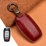 Uus nahast auto kaugjuhtimispuldi v&otilde;tme&uuml;mbrise kate Haval Jolion 2021 H9 F7 tarvikute r&otilde;ngakaitse jaoks 4 Button-Blue