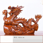 Hiina klassikaline t&auml;ispuidust nikerdamine Zodiac Dragon Decor elutuba Kontori k&auml;sit&ouml;&ouml; avamine kingitus Loom