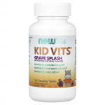 NOW Foods, Kid Vits&trade;, Grape Splash, 120 Chewable Tablets
