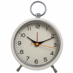 4-tolline Retro Metallist &Auml;ratuskell Vaikne Tiksumiseta &Ouml;&ouml;kapi Kell &Ouml;&ouml;valgus Kordusfunktsiooniga Kell valge