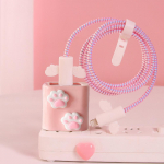 Kohaldatav Apple'i andmekaabli kaitsva kaanega laadija 18-20 W purunemisvastase kerija jaoks Cute Flower Animal Advanced INS Style 18#
